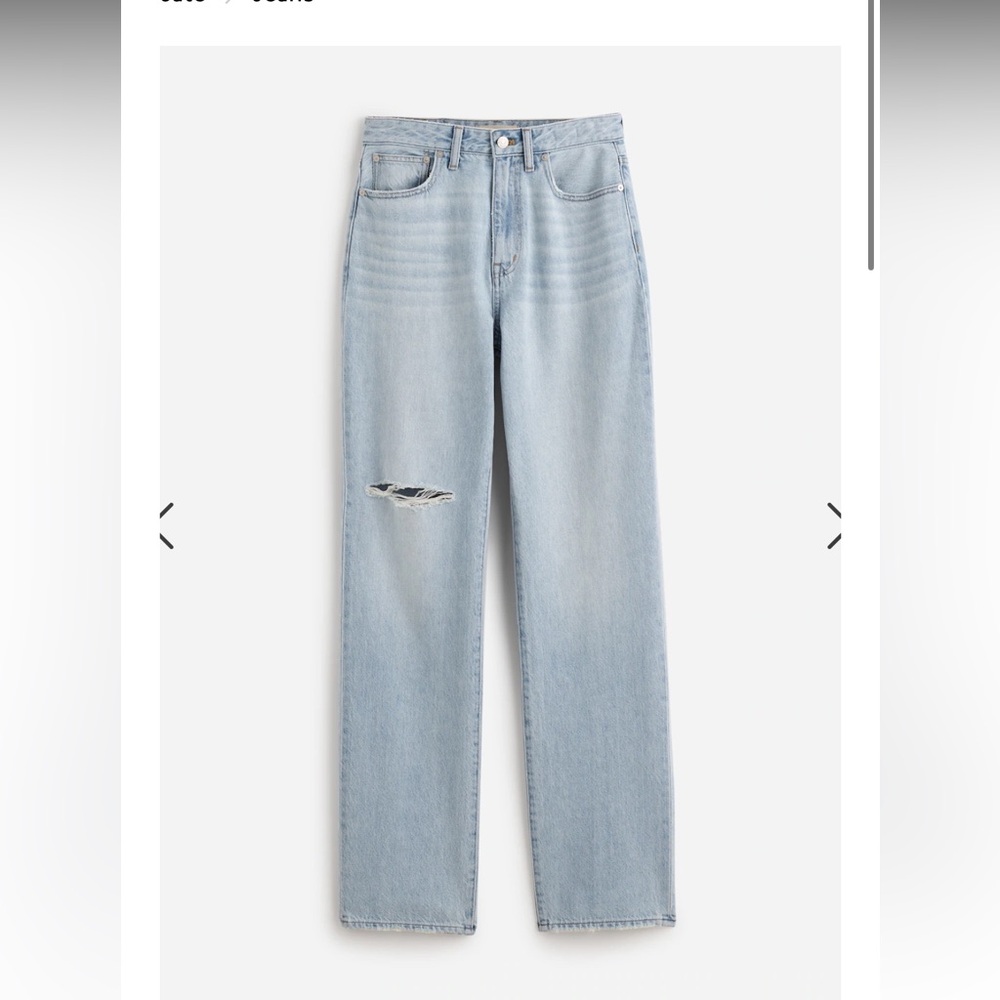 madewell petite curvy '90s straight jean in semmes wash